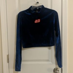 Velvet crop top